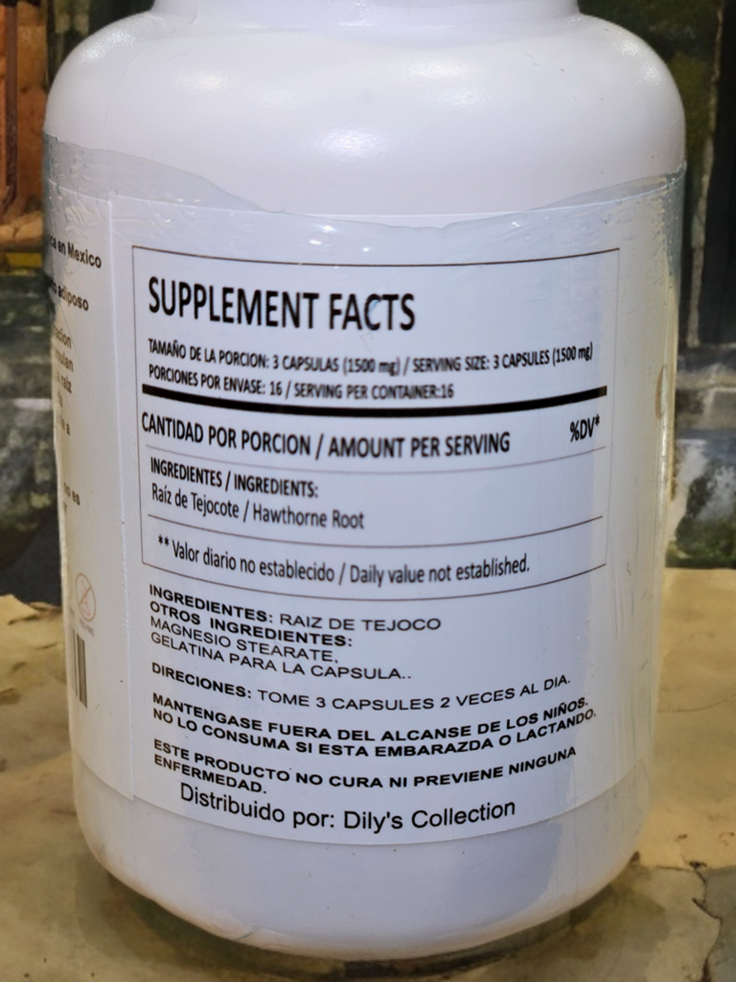 Raiz de tecojote con citrato de magnecio