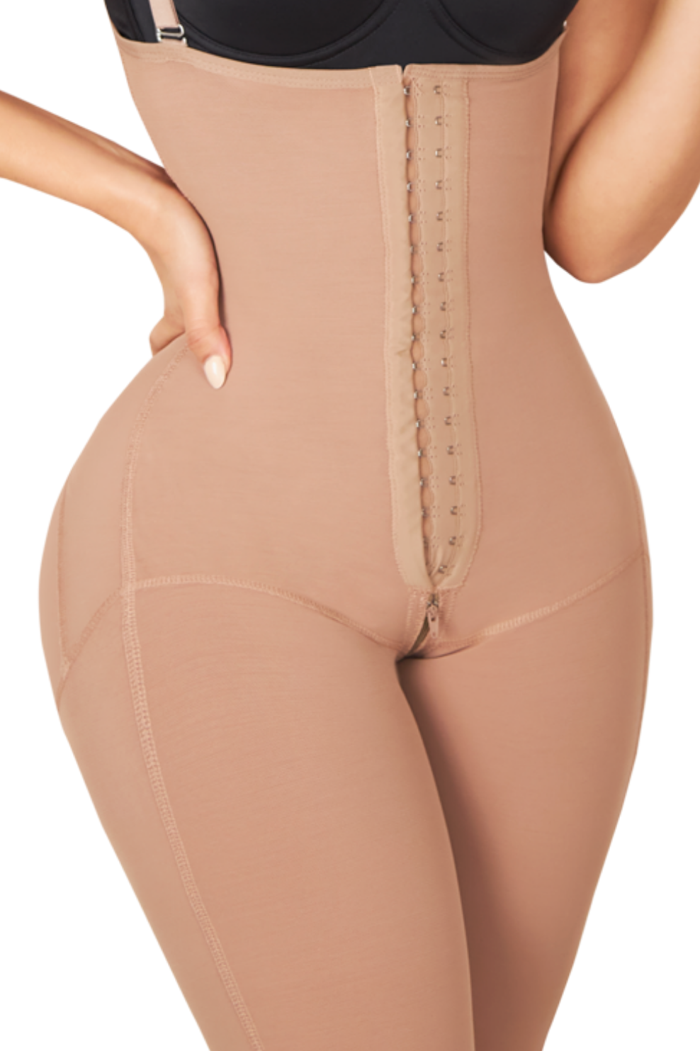 Faja moldeadora larga con espalda cubierta y cremallera perineal 3011